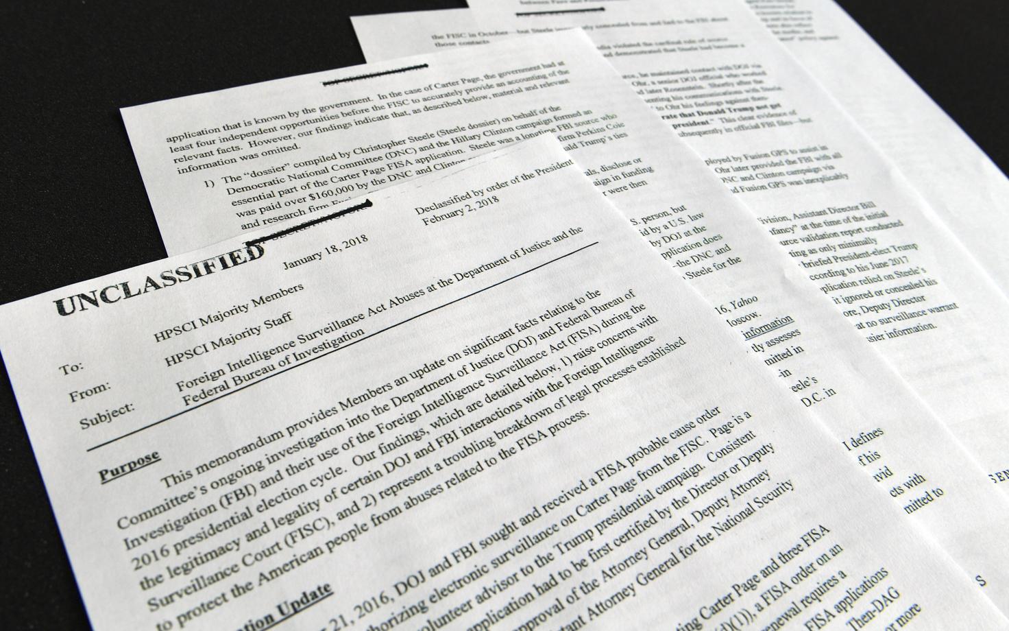 Vabariiklaste koostatud memo FBI Venemaa-juurdluse kohta.
