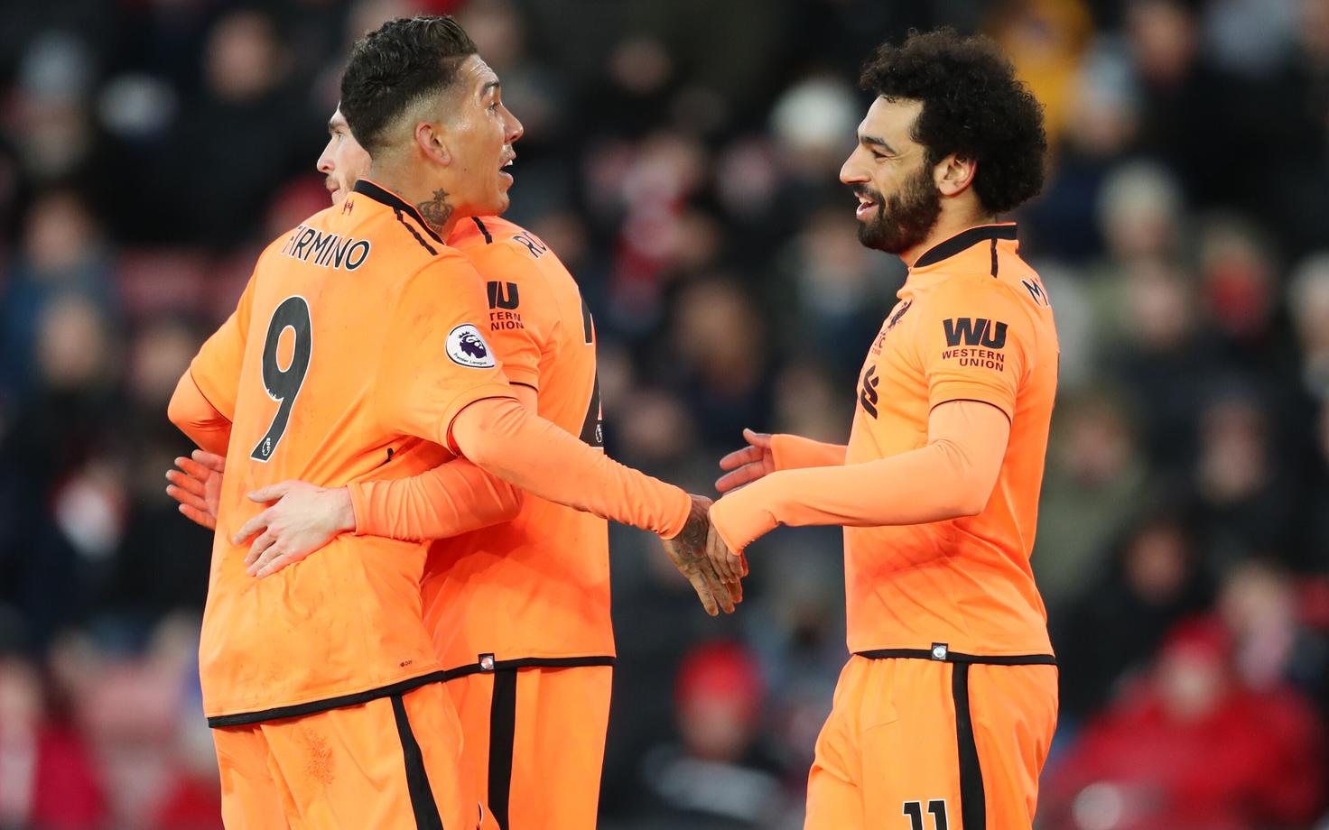 Roberto Firmino ja Mohamed Salah