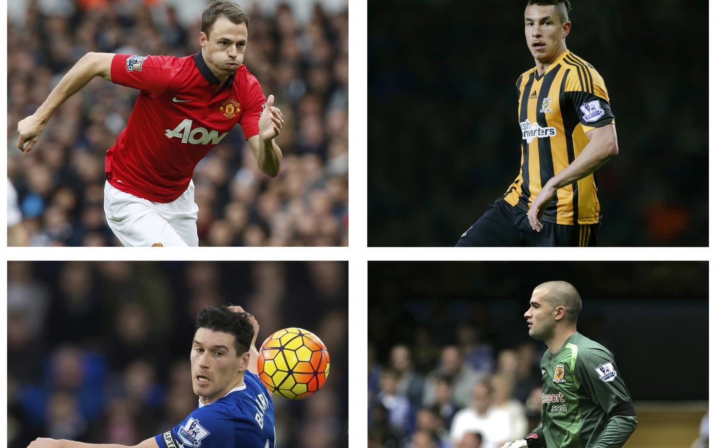 Ülevalt vasakult: Jonny Evans, Jake Livermore, Gareth Barry, Boaz Myhill