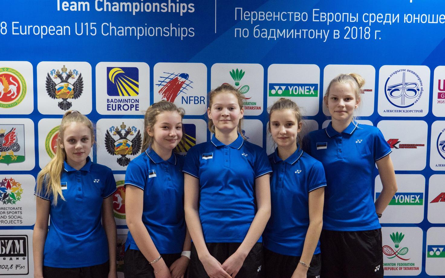 Eesti U-15 sulgpallineiud Kaasani U-15 EM-il