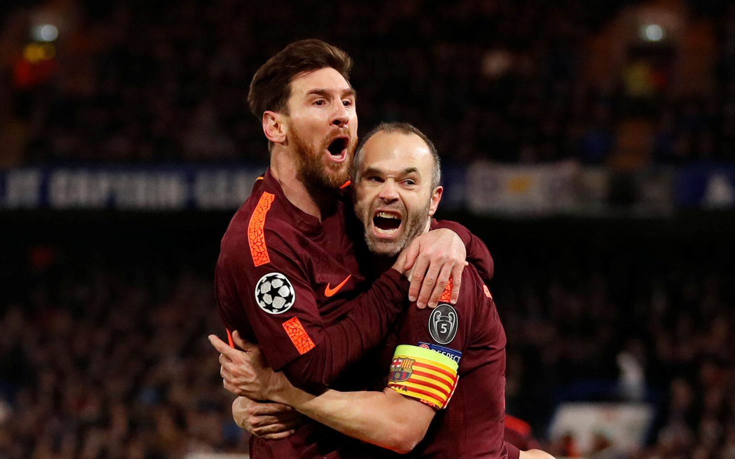 Lionel Messi ja Andres Iniesta