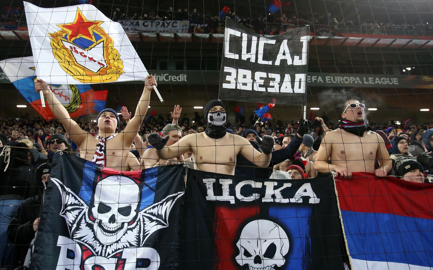 Moskva CSKA ultrafännid ei peljanud ka 15-kraadist külma