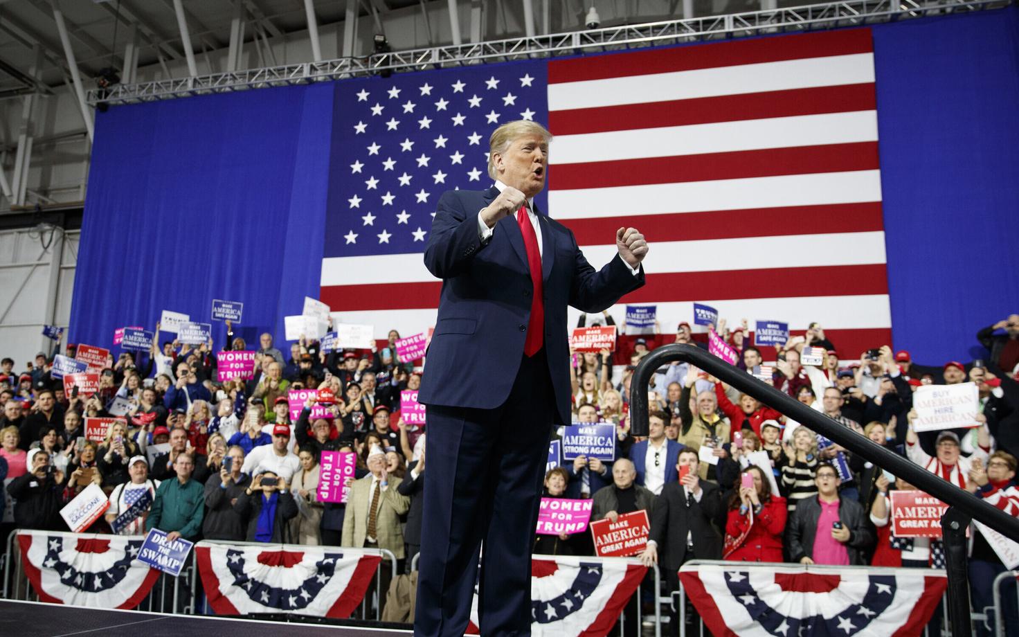 Donald Trump Pennsylvania kampaaniaüritusel.