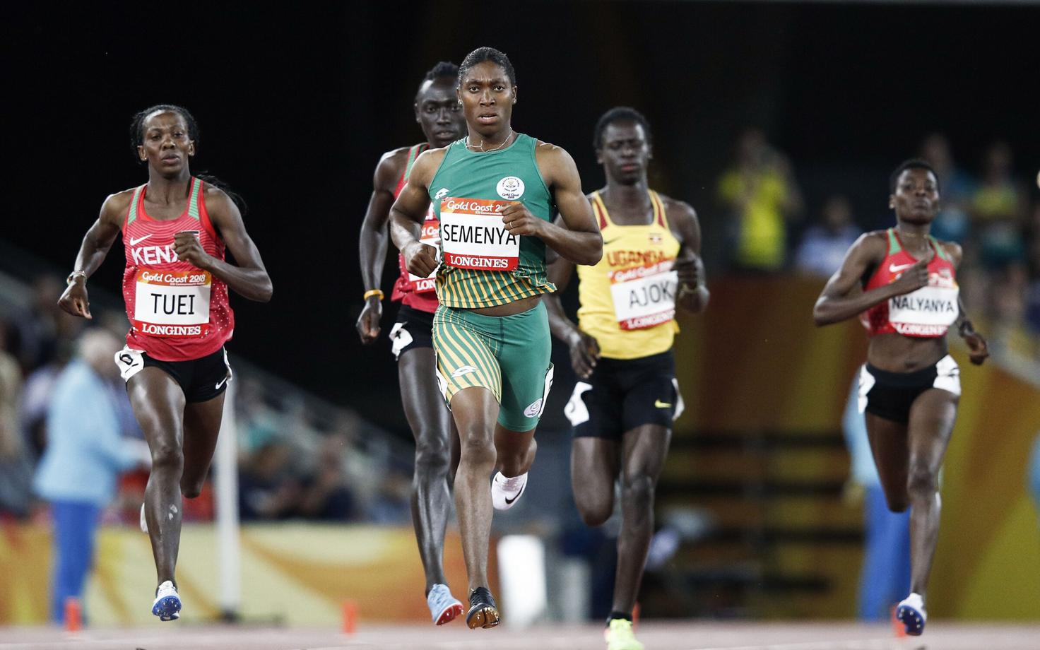 Caster Semenya (rohelises).