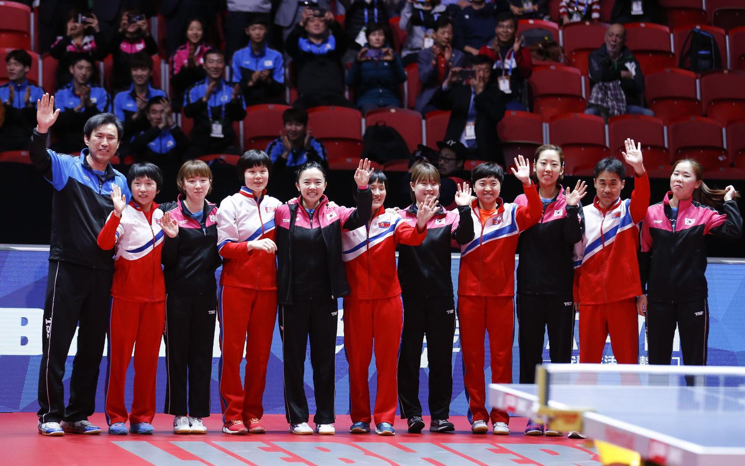 Põhja- ja Lõuna-Korea lauatennisistid