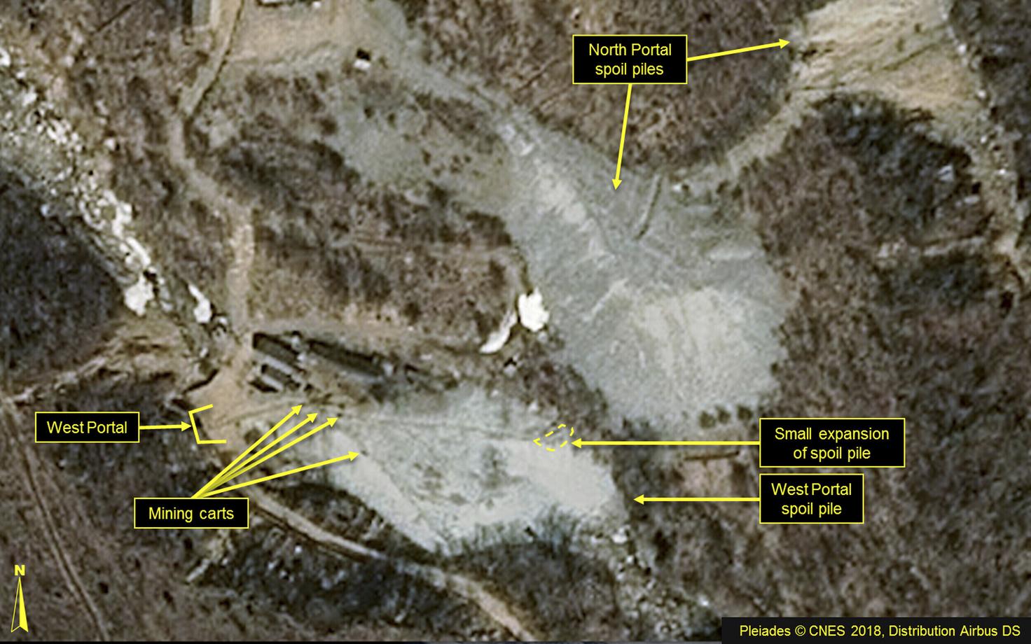 Punggye-ri tuumapolügooni satelliidipilt.