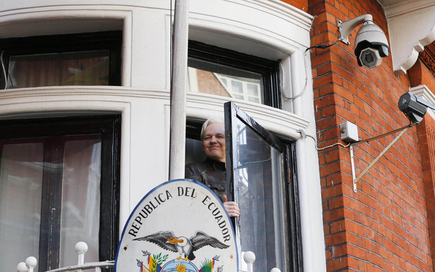 Julian Assange 2017. aasta mais Ecuadori Londoni saatkonnas.