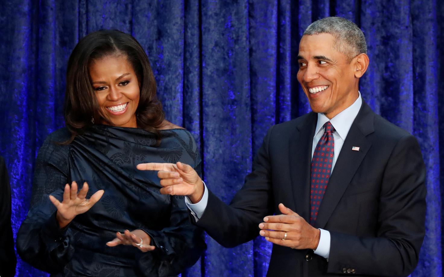 USA eelmine president Barack Obama abikaasa Michelle Obamaga.