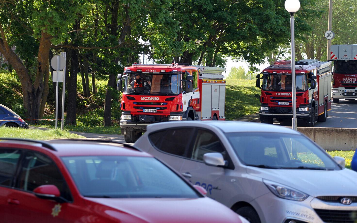 Учения спасателей в Силламяэ.