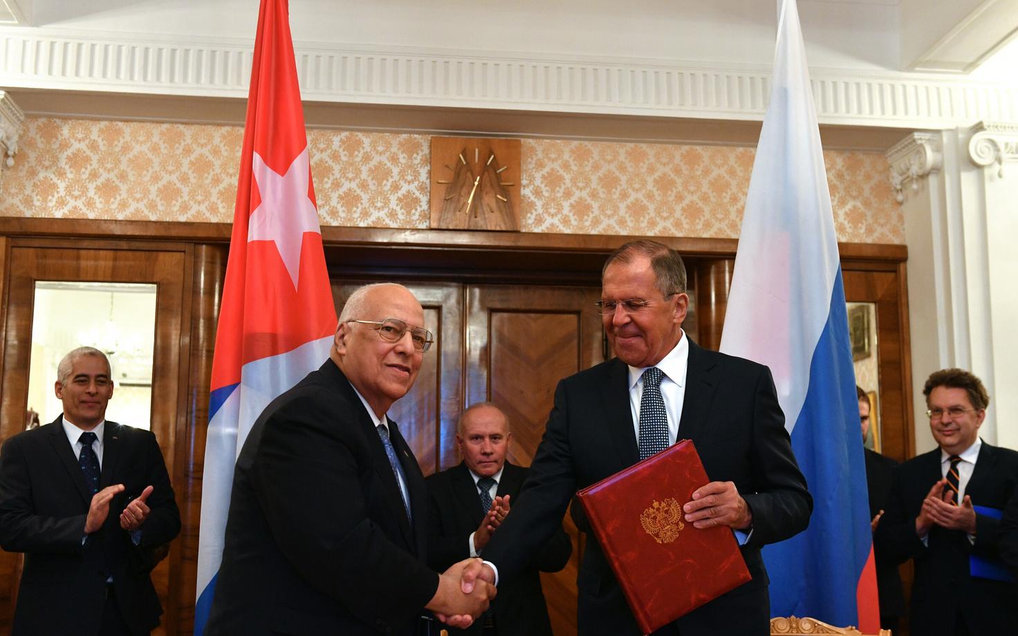Kuuba asepresident Ricardo Cabrisas Ruiz ja Venemaa välisminister Sergei Lavrov 22. mail Moskvas.