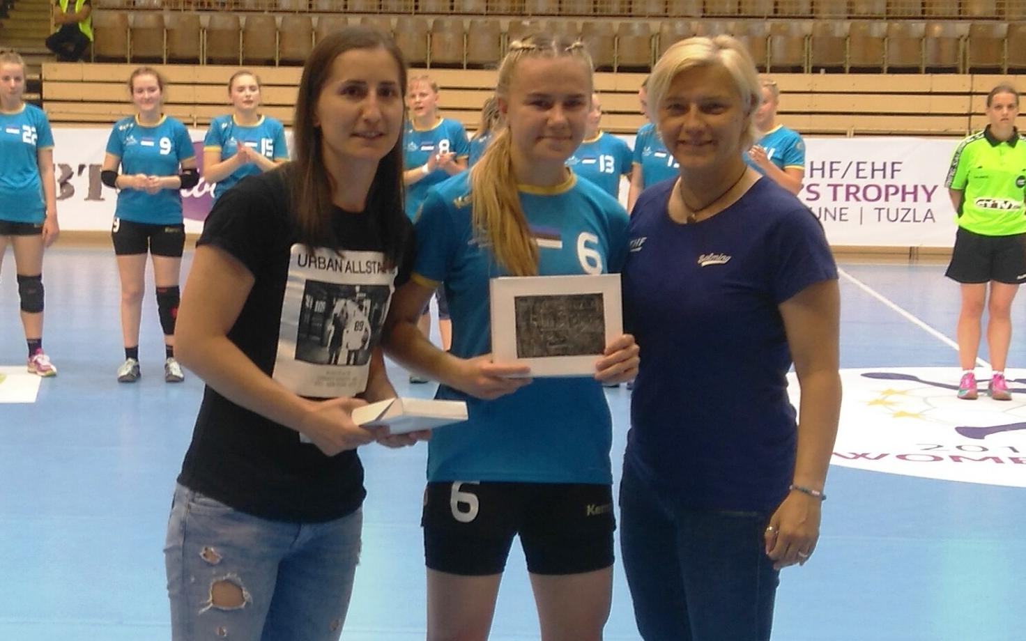 Eesti koondise poolfinaali viinud võidumängus Moldova vastu sai parima mängija eriauhinna Mia-Marii Tedrekull.