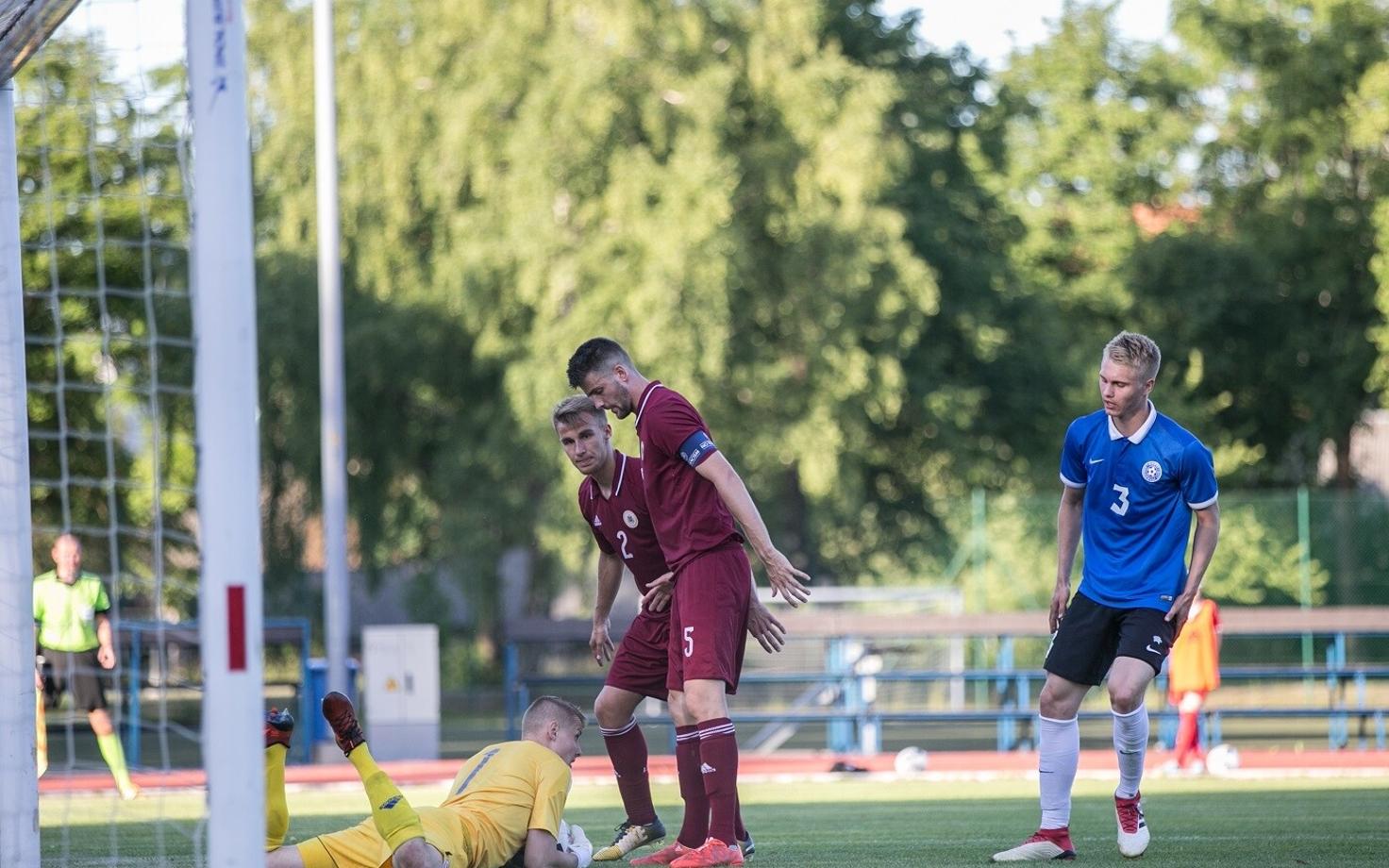 Eesti - Läti U-21 jalgpallikoondiste mäng Balti turniiril
