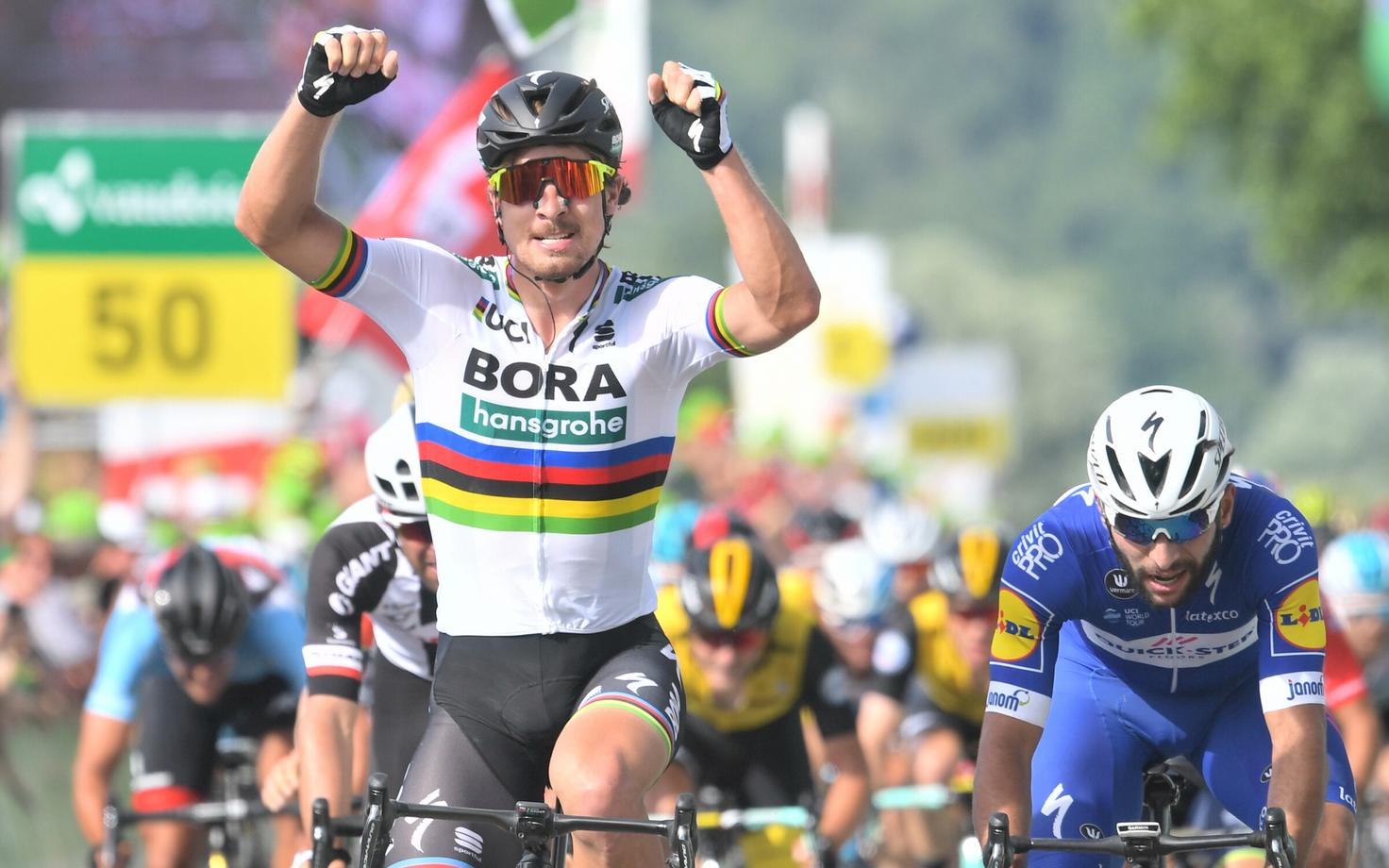 Peter Sagan tähistamas Šveitsi velotuuri etapivõitu