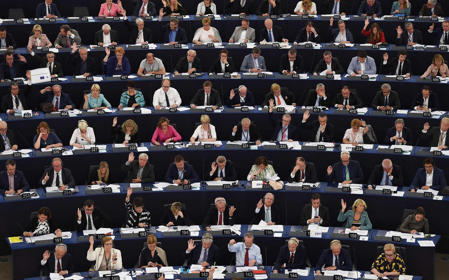 Hääletamine Euroopa Parlamendis Strasbourg'is 13. juunil.