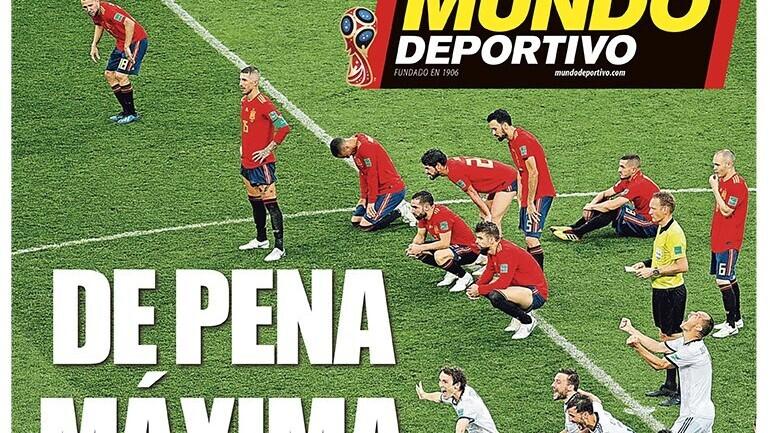 Esmaspäevase Mundo Deportivo esikaas