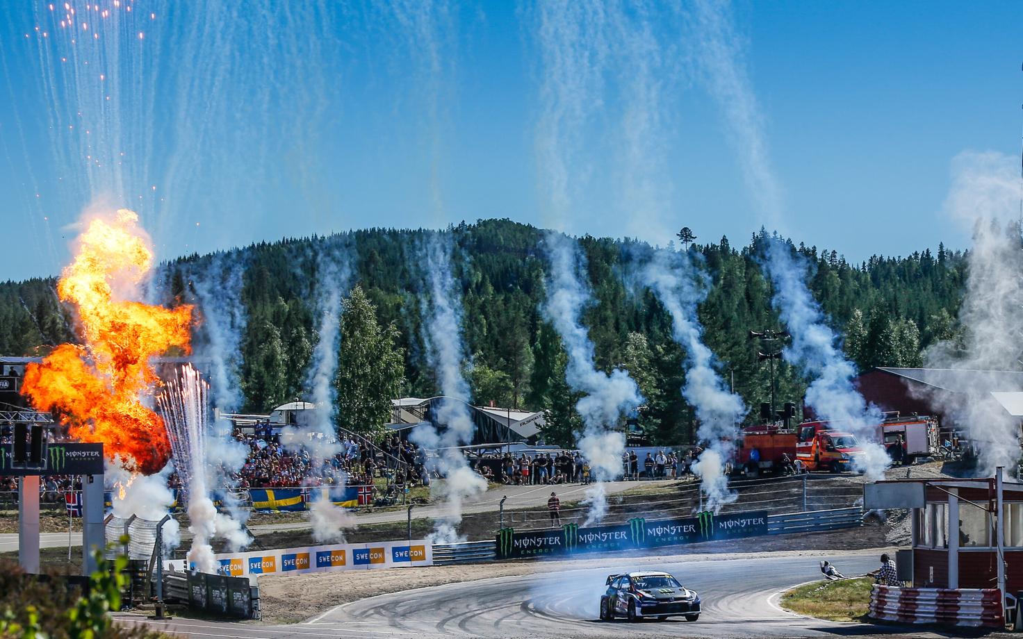 Johan Kristoffersson Höljeses uhkes üksilduses finišeerimas.