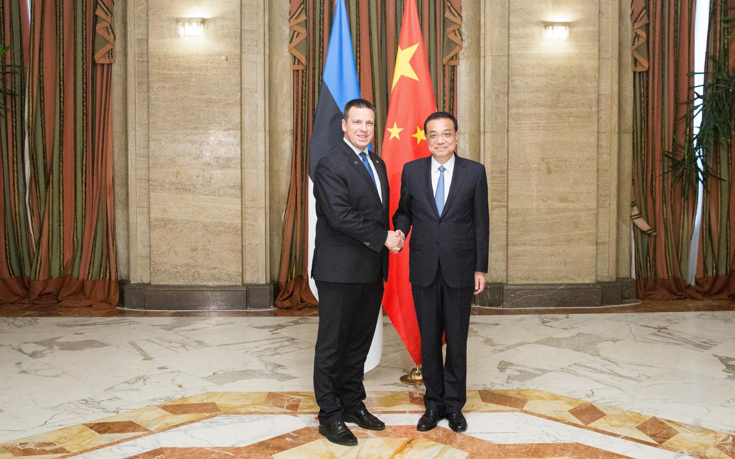 Jüri Ratas ja Li Keqiang.