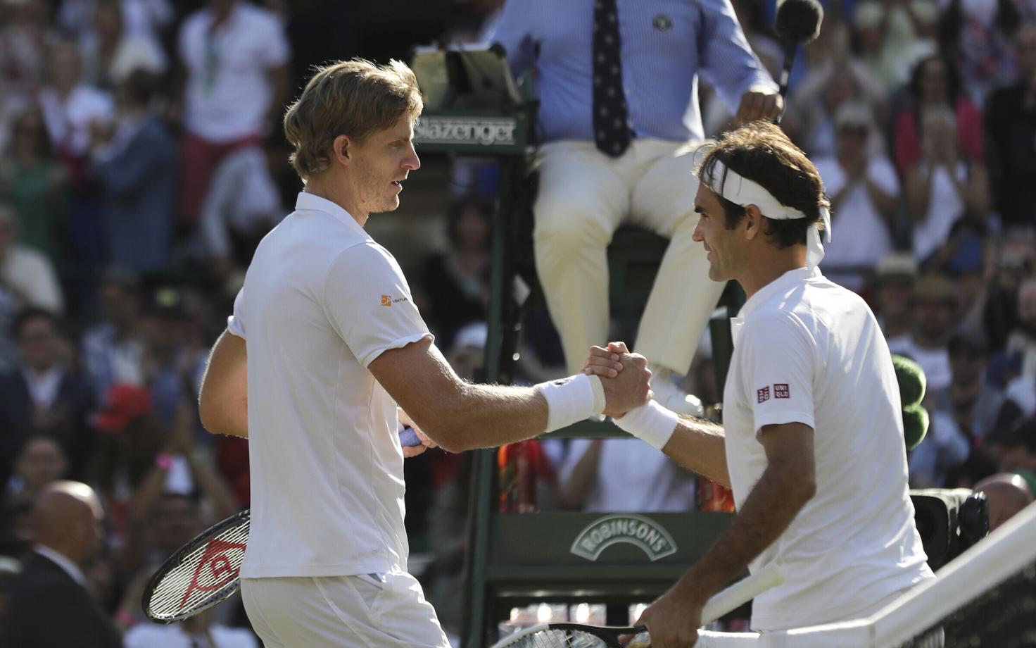 Kevin Anderson ja Roger Federer Wimbledoni veerandfinaalis