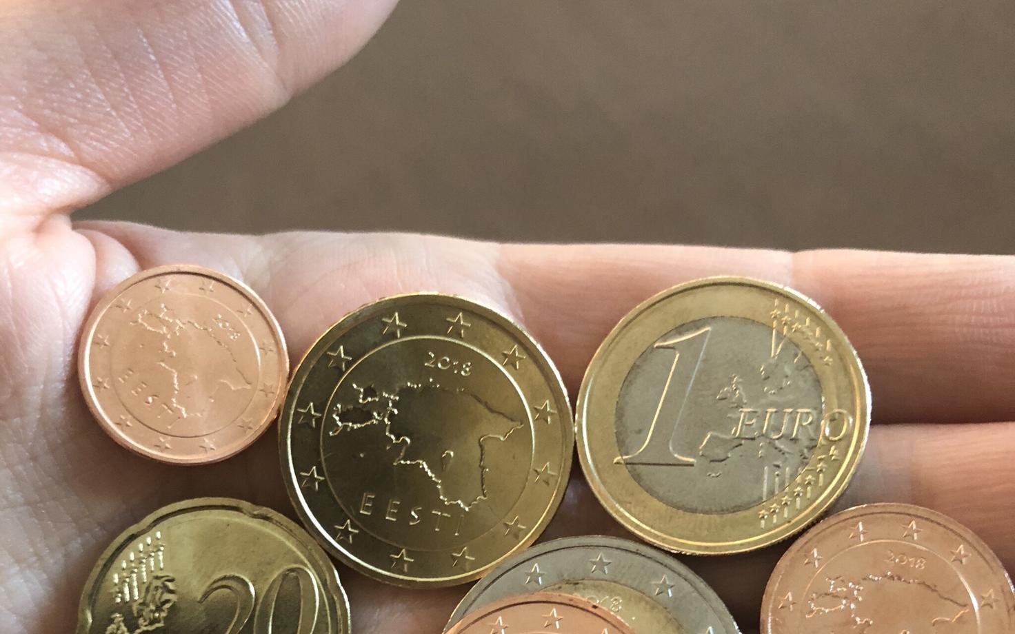 Euromündid aastaarvuga 2018.