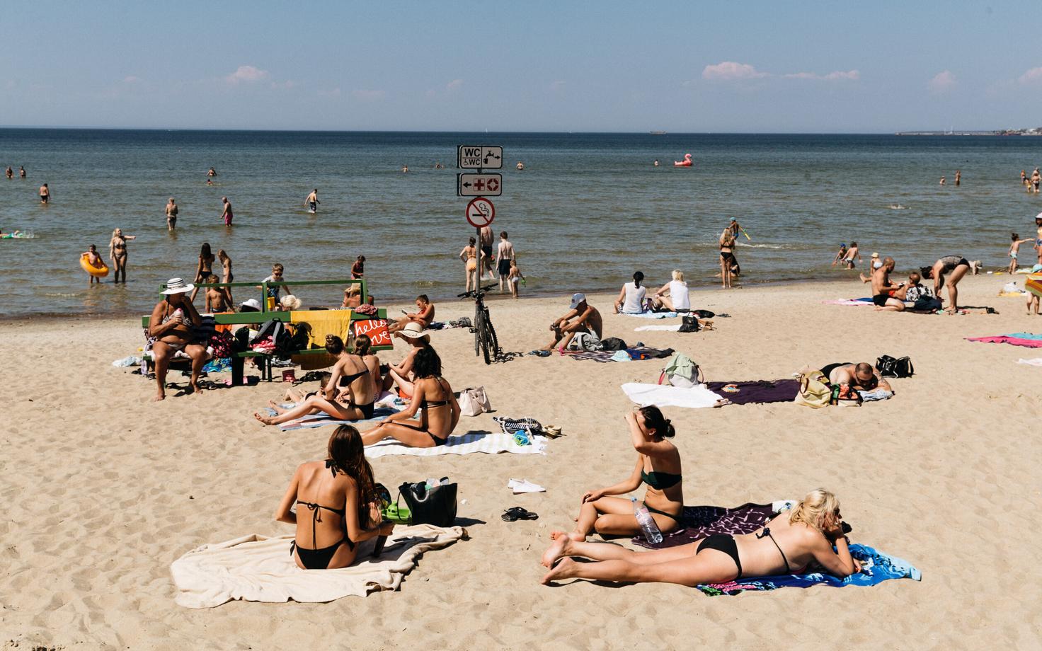 Kuum suvepäev Pirita rannas