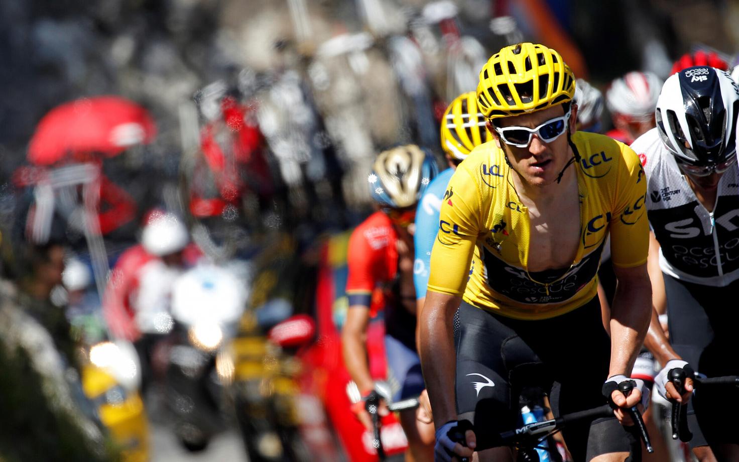 Geraint Thomas kollases liidrisärgis