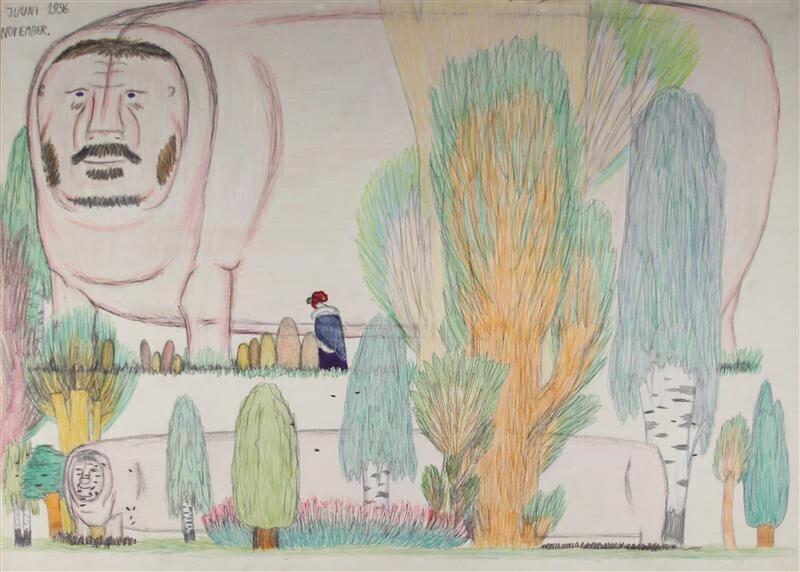 Näitusel esindatud autoritest on erakordselt huvitava pildikeelega kunstnik Lembar Linder. Lembar Linder „Kooriloomad“