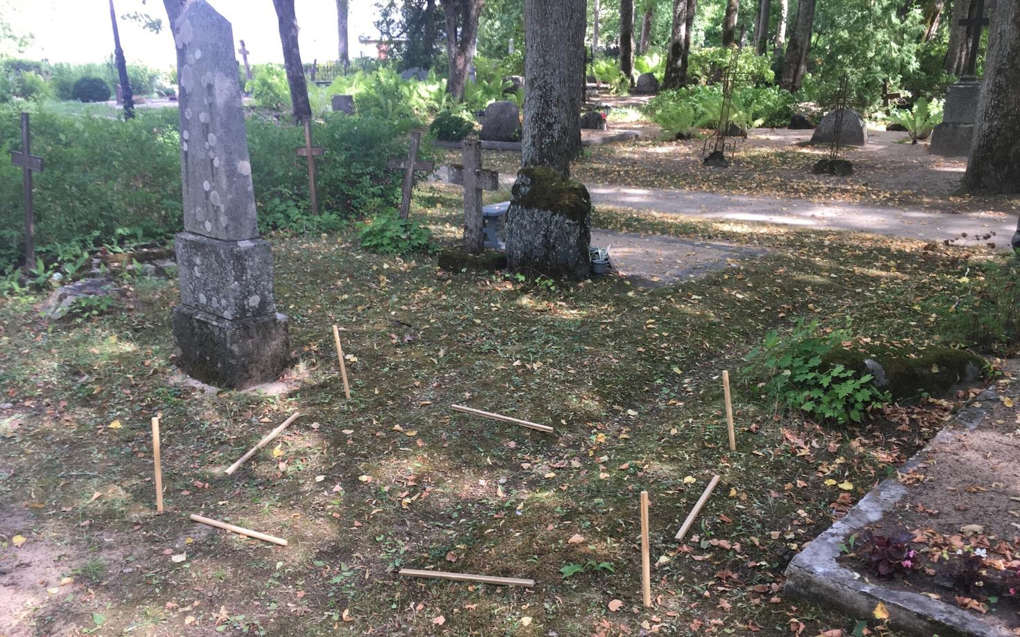 Ausamba kavandatav asukoht Ambla kalmistul.