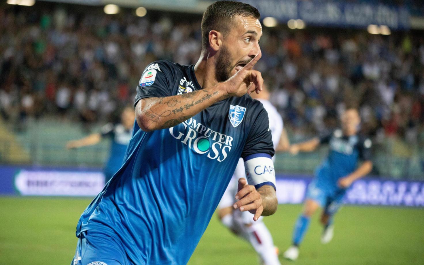 Francesco Caputo (Empoli) väravat tähistamas