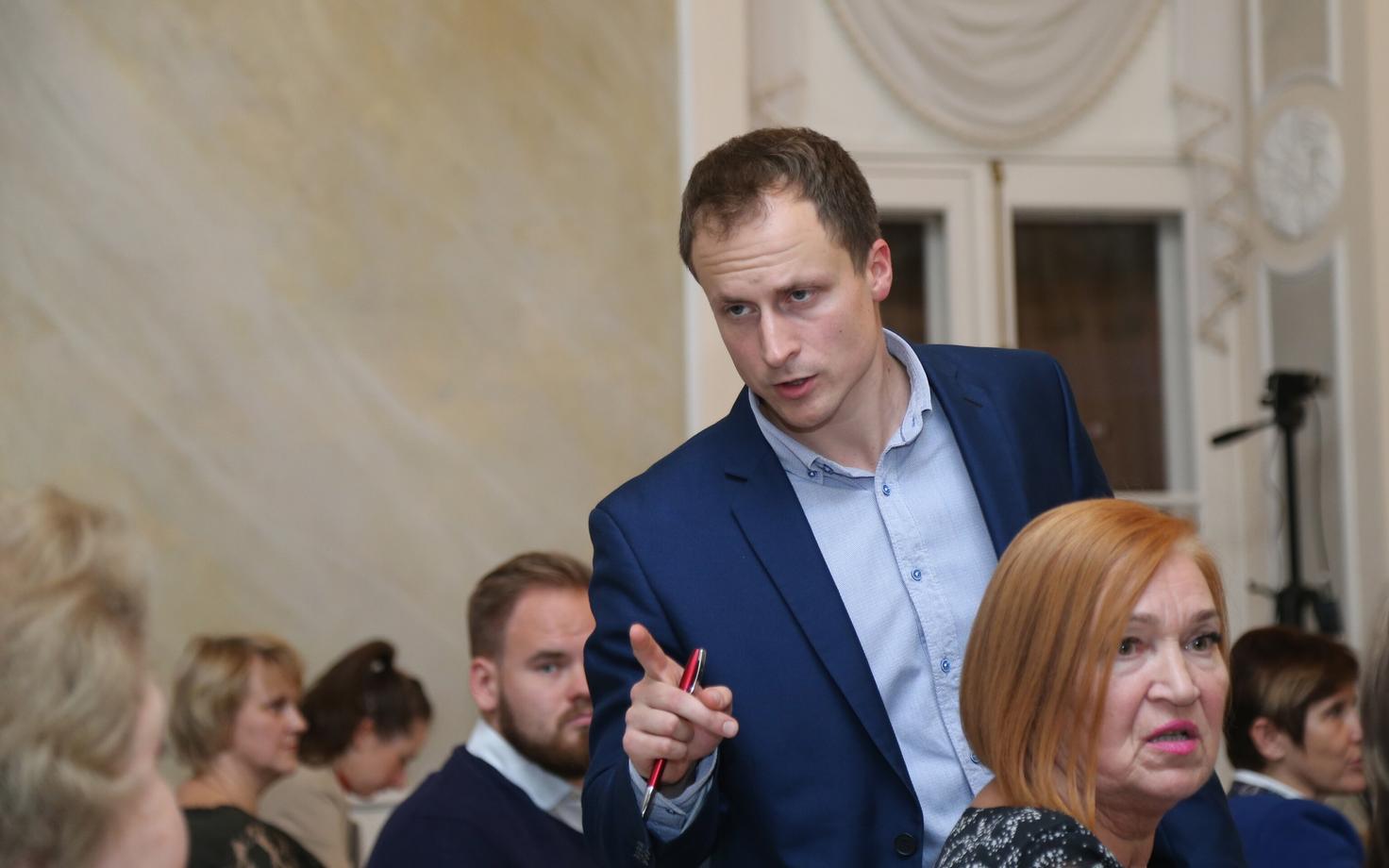 Mihkel Lees Tartu volikogus.