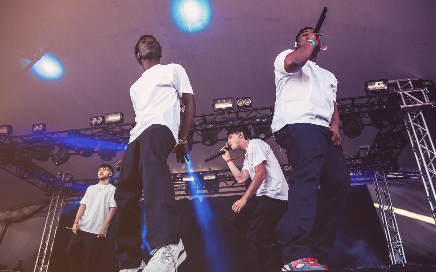 Räpi-poistebänd Brockhampton Haveni festivalil Kopenhaagenis, Taanis.