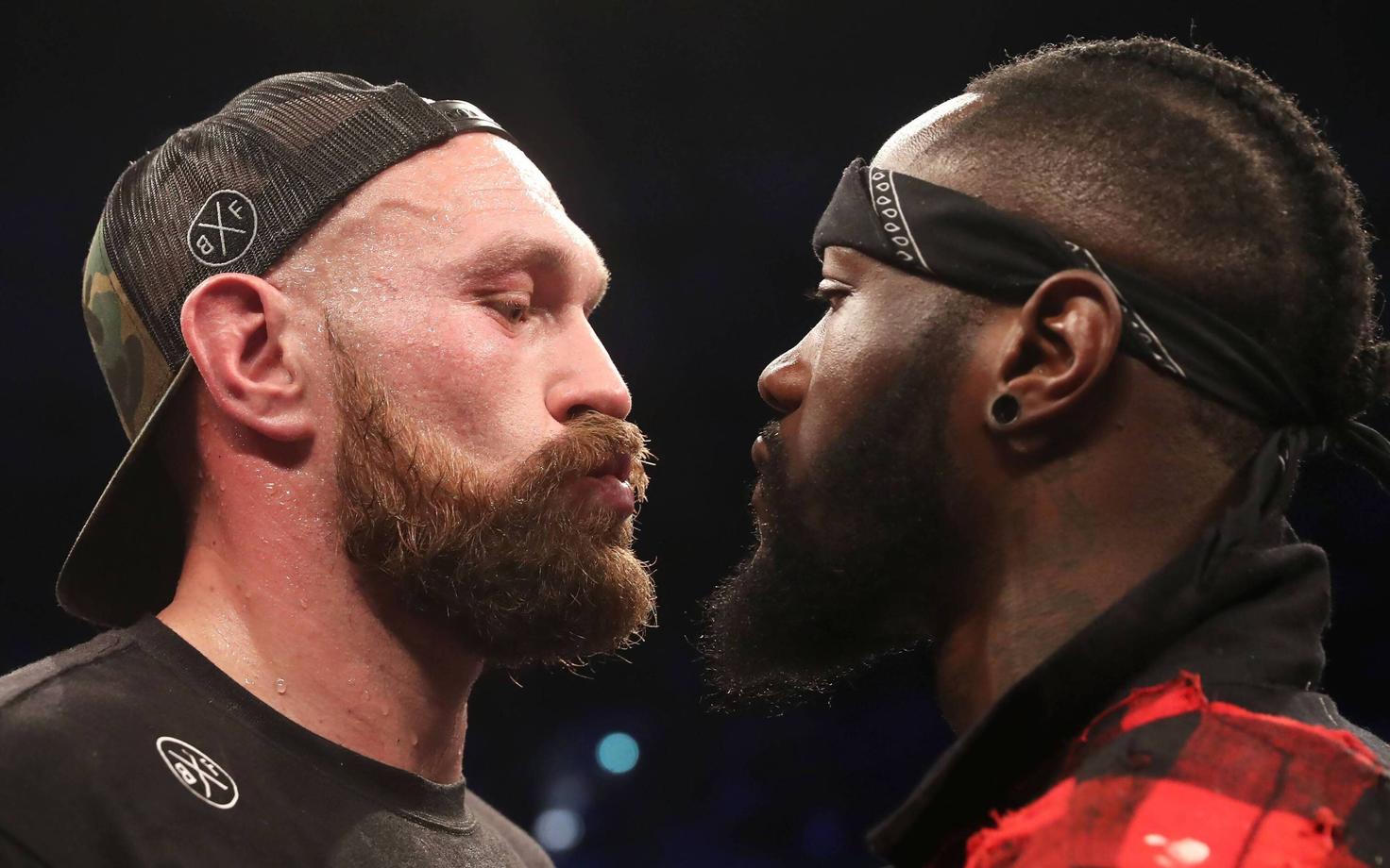 Tyson Fury (vasakul) ja Deontay Wilder