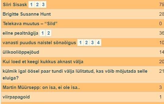 Osa Perekooli foorumis esmaspäeva hommikul käsitletavatest teemadest.