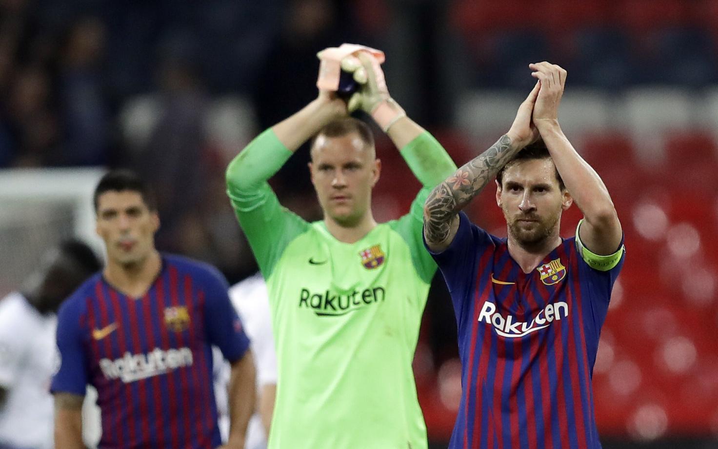 Lionel Messi (paremal) ja Barcelona väravavaht Marc-Andre ter Stegen