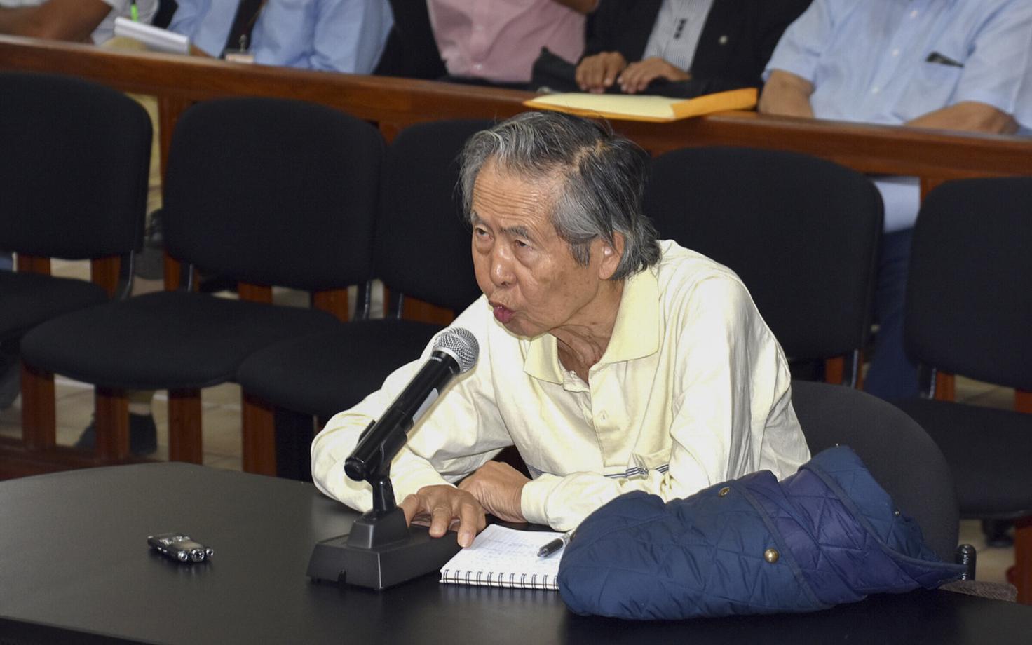 Ekspresident Alberto Fujimori 2018. aasta aprillis Lima kohtusaalis.