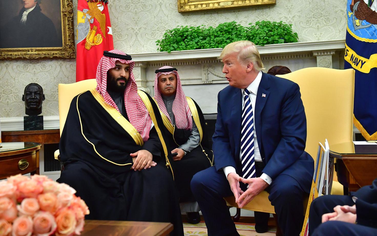 Saudi Araabia kroonprints Mohammed bin Salman ja USA president Donald Trump märtsis Washingtonis.