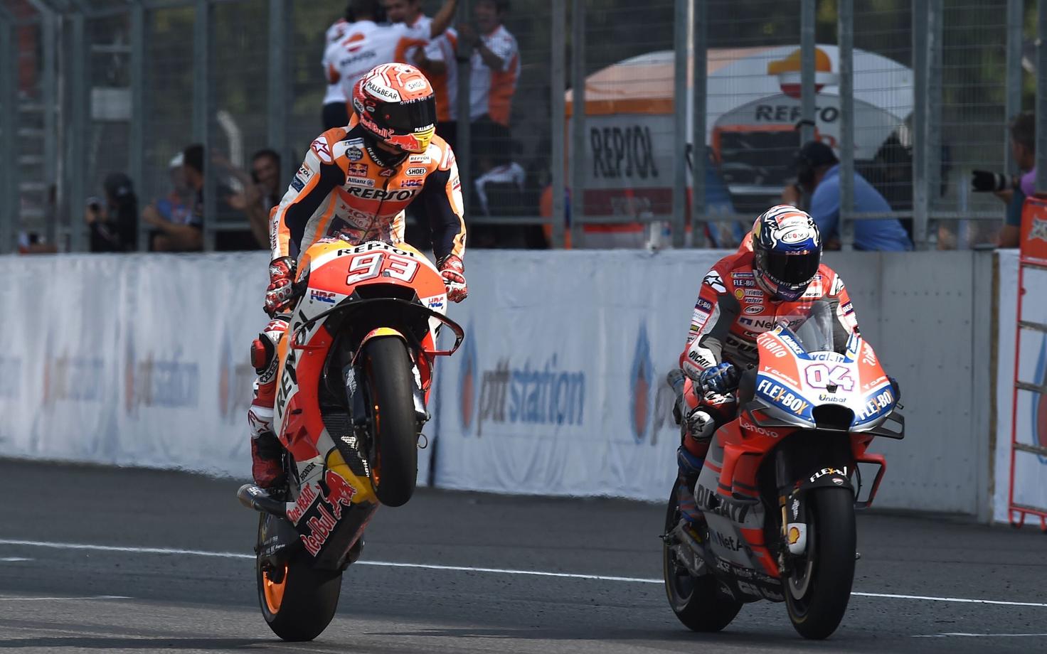 Marc Marquez (vasakul) ja Andrea Dovizioso