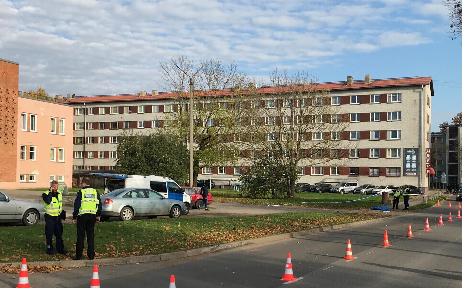 Место ДТП в Нарве.