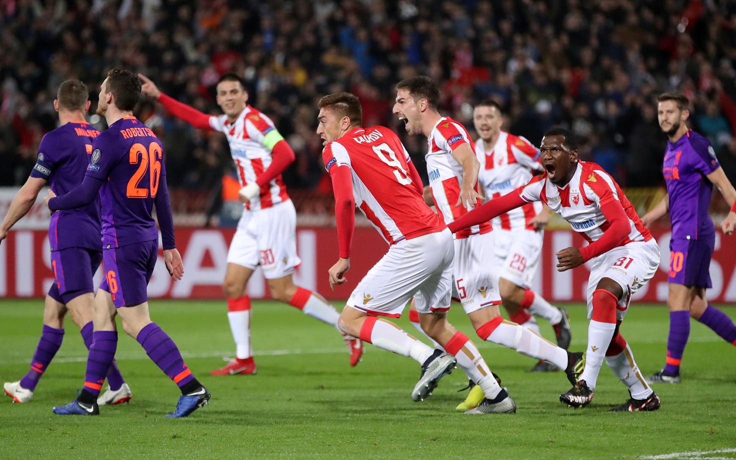 Belgradi Crvena zvezda alistas koduväljakul Liverpooli 2:0
