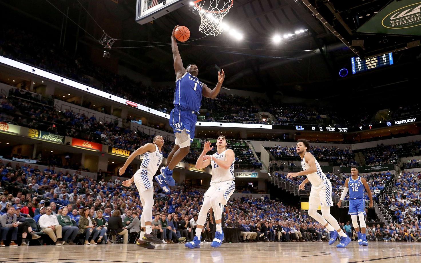 Zion Williamson sai Kentucky vastu mitmel puhul oma kõrget õhulendu demonstreerida