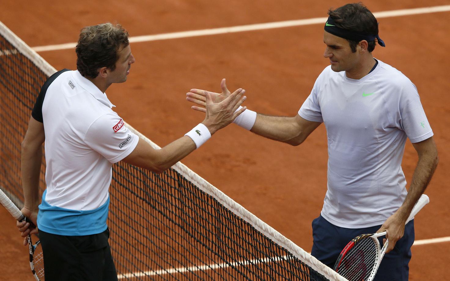 Julien Benneteau ja Roger Federer
