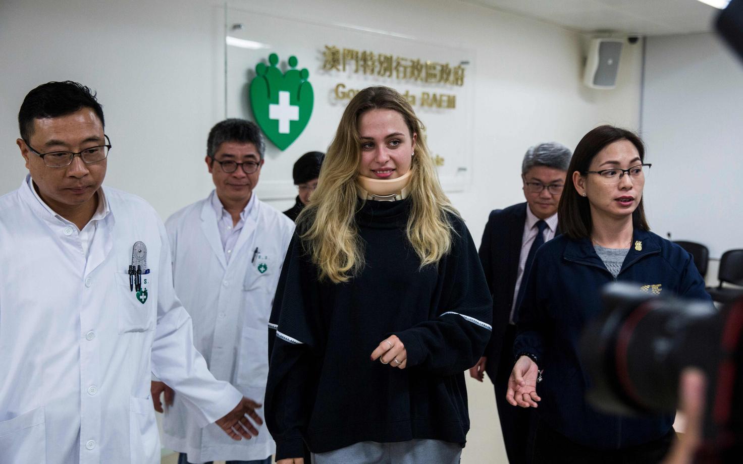 Sophia Flörsch andis enne Macaust lahkumist sealses haiglas ka pressikonverentsi.