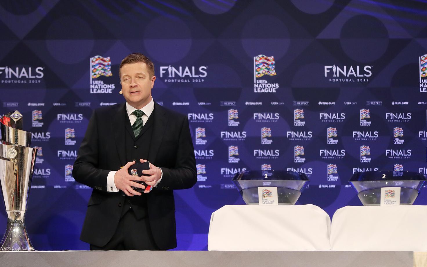 UEFA Rahvuste liiga finaalturniiri loosimine.