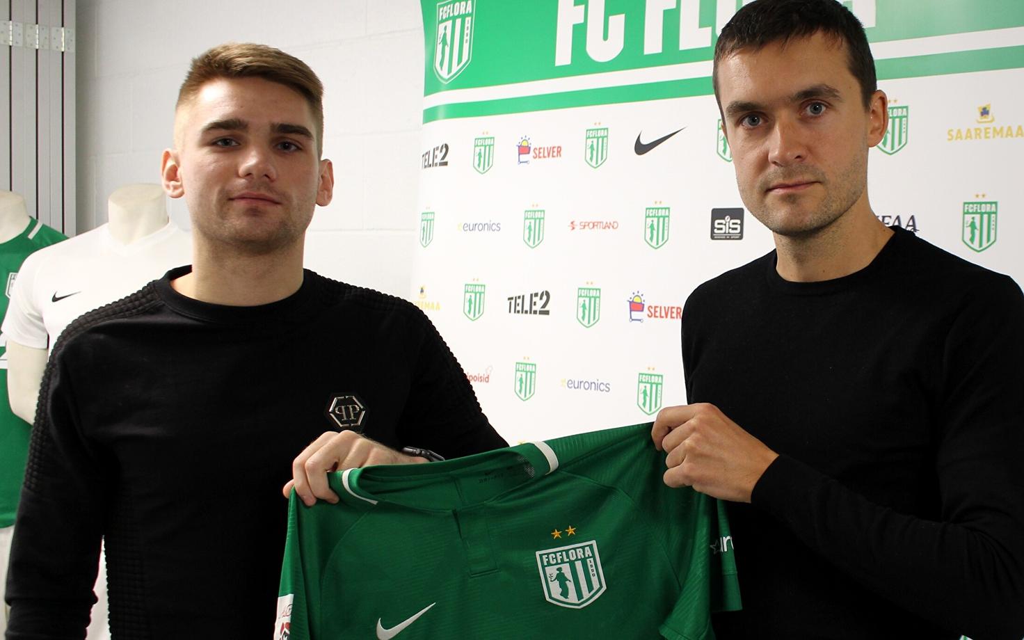 Pavel Dõmov ja FC Flora spordidirektor Norbert Hurt