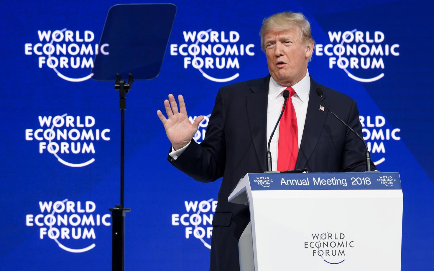 Donald Trump Davosi majandusfoorumil 2018. aasta jaanuaris.