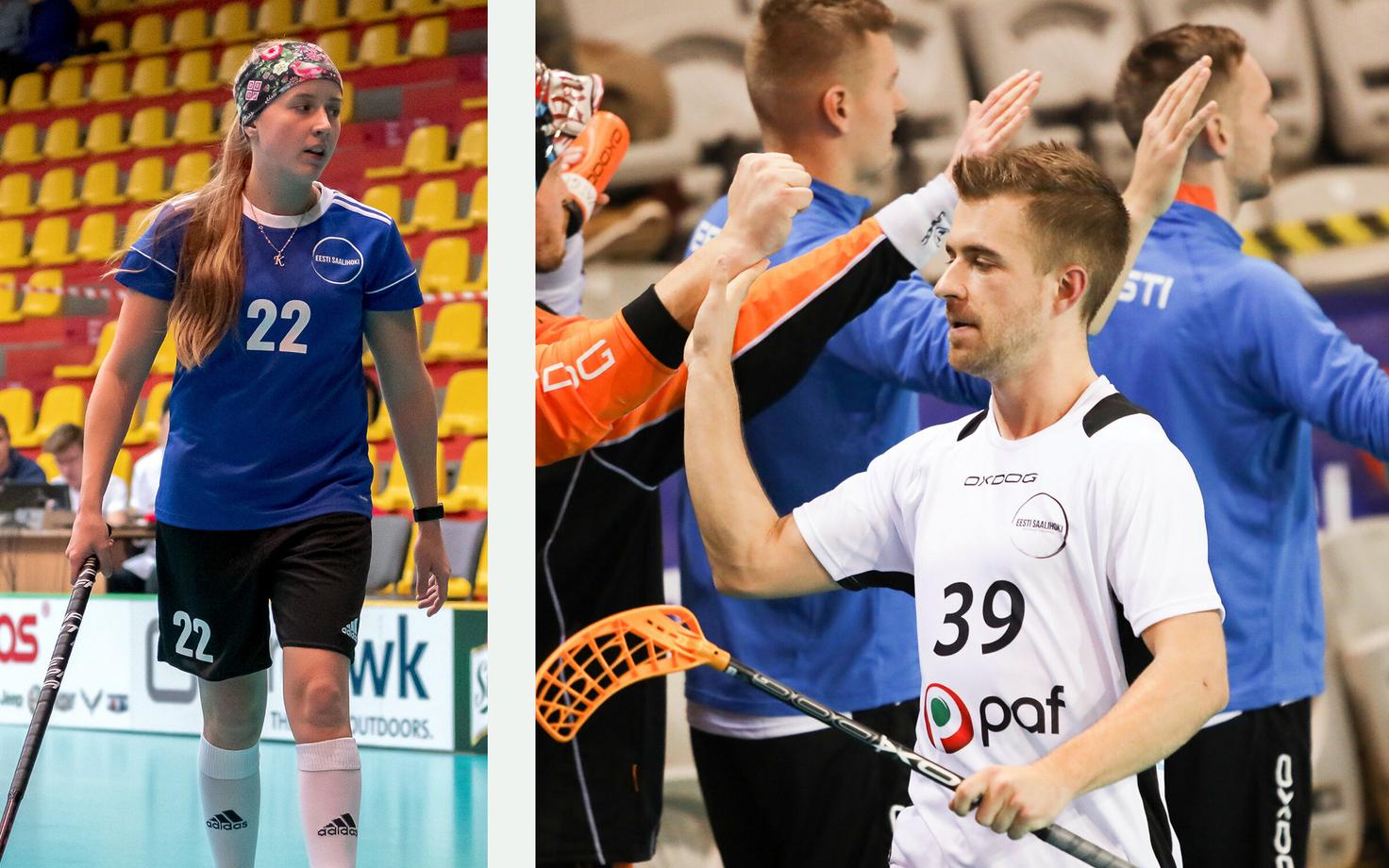 Kati Kütisaar ja Victor Öberg koondisi esindamas