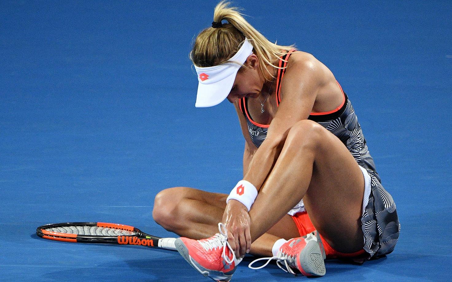 Lesia Tsurenko väänas mängus Karolina Pliškova vastu vasaku jala hüppeliigest, kuid suutis sellele vaatamata jätkata.