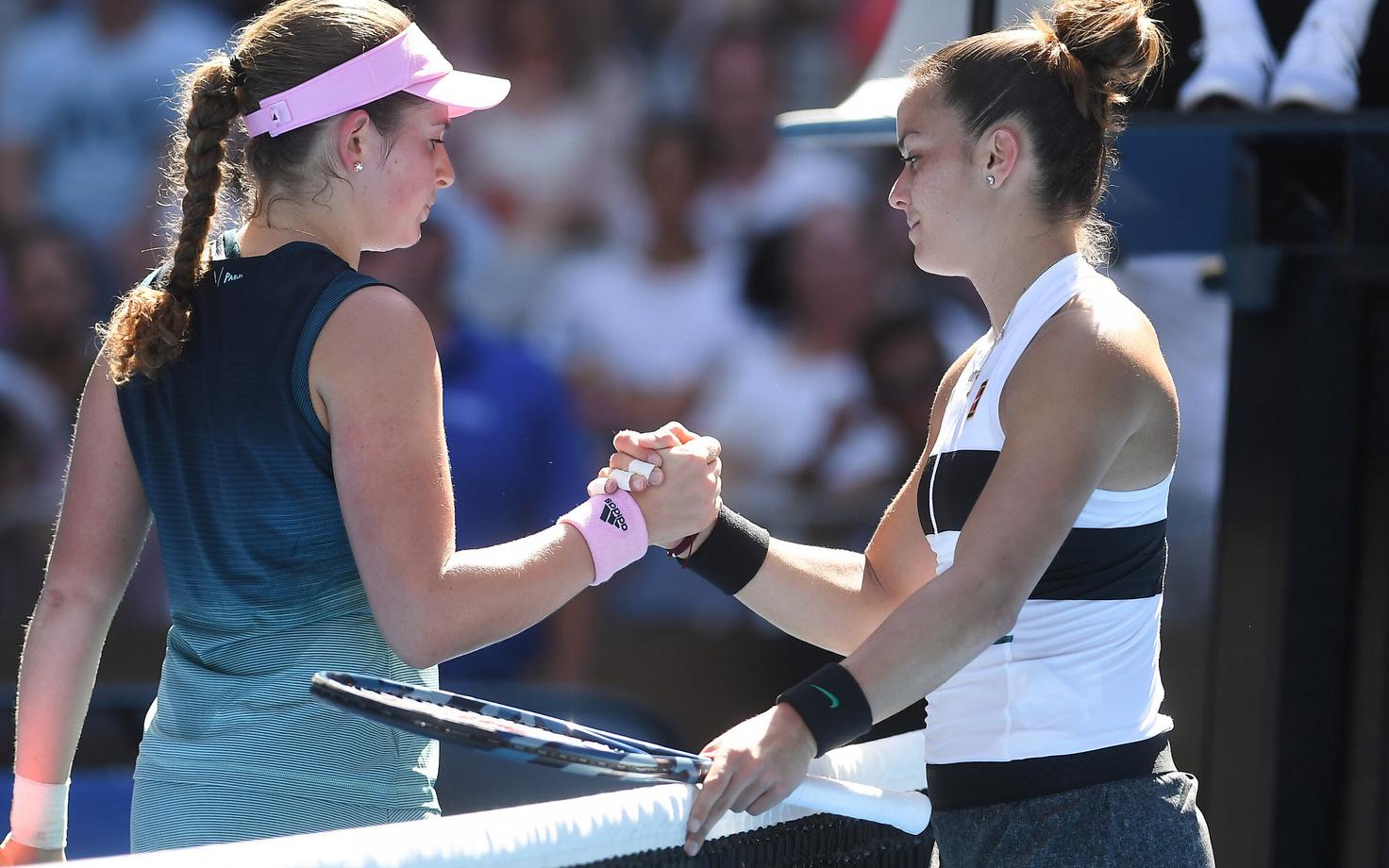 Jelena Ostapenko ja Maria Sakkari