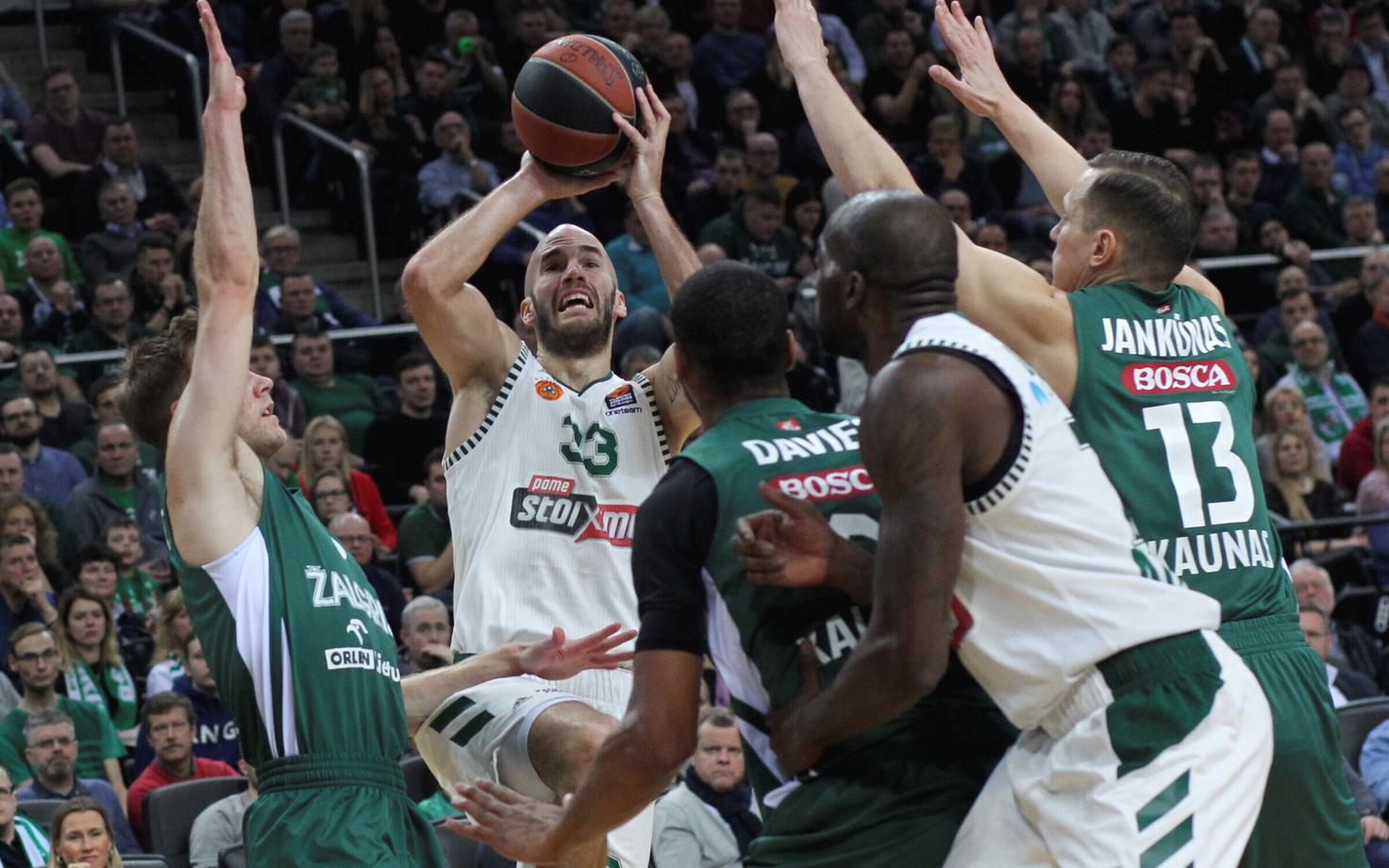 Kaunase Žalgiris alistas koduväljakul Ateena Panathinaikose