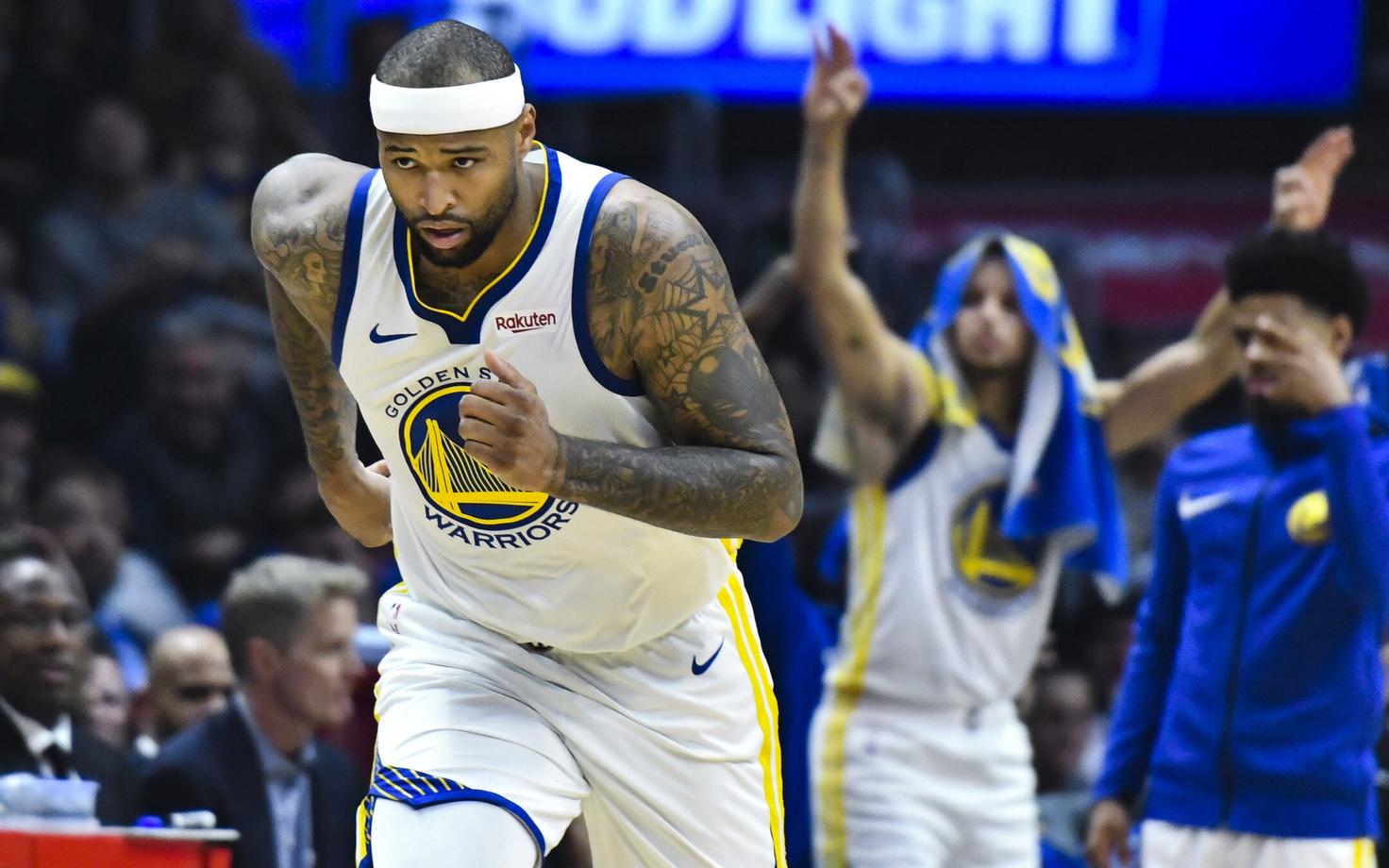 DeMarcus Cousins tegi Golden State Warriorsi särgis debüüdi.