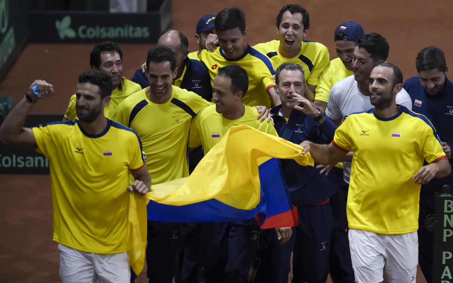 Colombia tennisekoondis pärast Rootsi alistamist